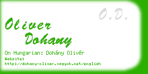 oliver dohany business card